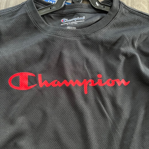 Champion Youth Athletic-ware Boy's 2 Pack T-Shirts Black/Gray size Large (14/16) - Picture 2 of 4